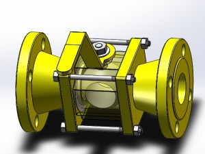 flanged ball valve 3D Model