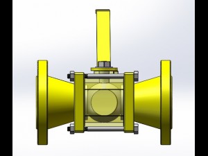 flanged ball valve 3D Model