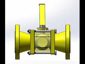 flanged ball valve 3D Model
