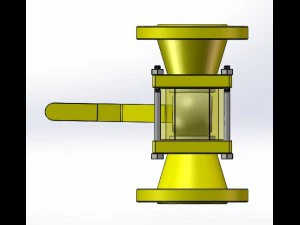 flanged ball valve 3D Model