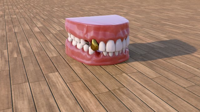 pirate denture 3D Model .c4d .max .obj .3ds .fbx .stl .blend 