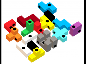 casse tte cube 4 par 4 avec perage de montage 3D Принт Модель