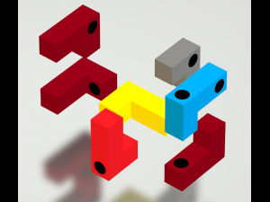 casse tte cube 3 par 3 avec perage de montage v2 3D 프린트 모델