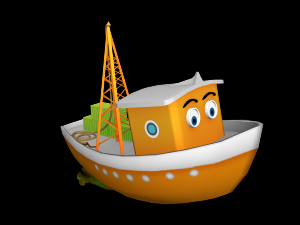 cargo boat 3D Model