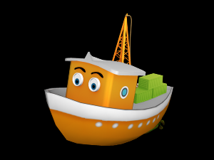 cargo boat Modèle 3D
