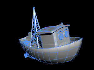cargo boat Modèle 3D