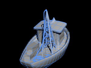 cargo boat Modèle 3D