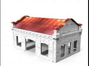 bakstenen huis 3D Model