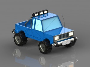 low poly vehicles - pack Model 3D