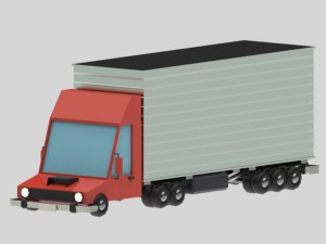low poly vehicles - pack Model 3D