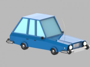 low poly vehicles - pack Model 3D