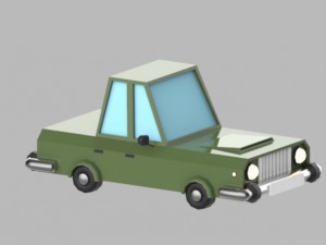 low poly vehicles - pack Model 3D