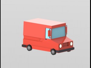 low poly vehicles - pack Model 3D