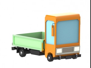 low poly vehicles - pack Model 3D