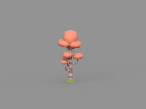 low poly tree collection 3D Model