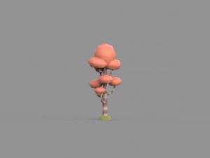 low poly tree collection 3D Model