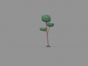 low poly tree collection Modelo 3D