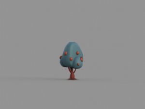 low poly tree collection Modelo 3D