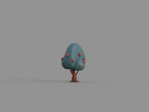 low poly tree collection 3D Model