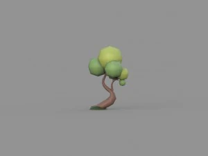low poly tree collection 3D Model