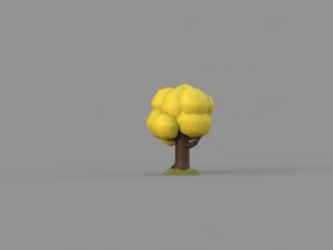 low poly tree collection 3D Model