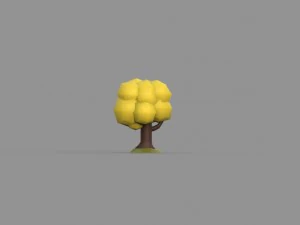 low poly tree collection 3D Model