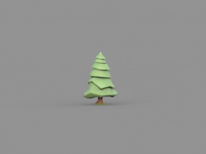 low poly tree collection Modelo 3D