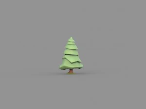 low poly tree collection 3D Model