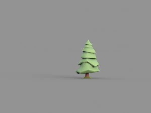 low poly tree collection 3D Model