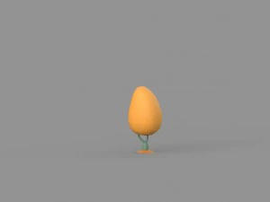 low poly tree collection 3D Model