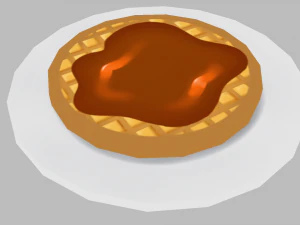 breakfast pack - low poly hand painted 3D Model