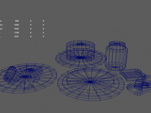 breakfast pack - low poly hand painted 3Dモデル
