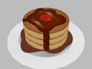 breakfast pack - low poly hand painted 3Dモデル