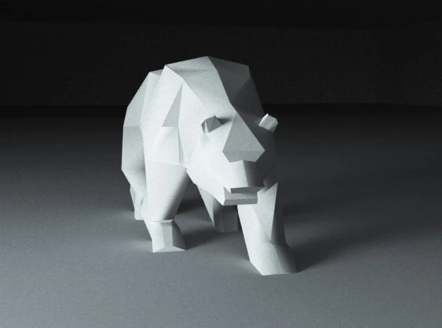 bear low-poly 3D Print Model .c4d .max .obj .3ds .fbx .stl .blend