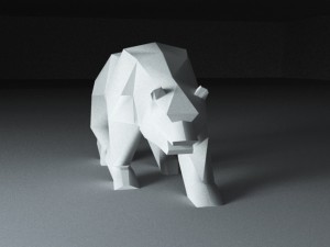 bear low-poly Modelo de impresión 3D