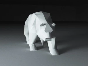 bear low-poly 3D Print Model
