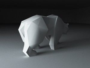 bear low-poly 3D प्रिंट मॉडल