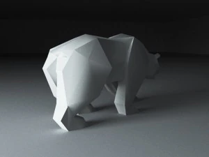 bear low-poly 3D Print Model