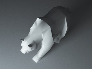 bear low-poly 3D प्रिंट मॉडल