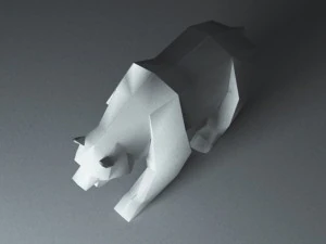bear low-poly 3D Print Model