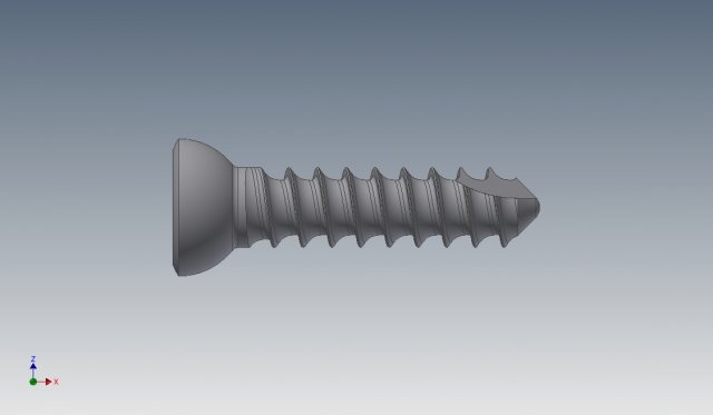 cortical bone screw Modelo 3D .c4d .max .obj .3ds .fbx .stl .blend 