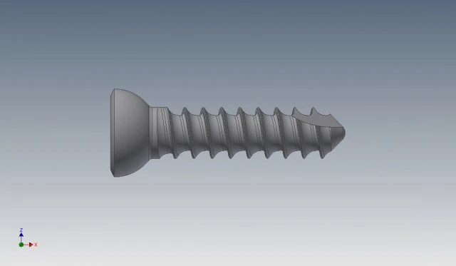 cortical bone screw 3D Model .c4d .max .obj .3ds .fbx .stl .blend