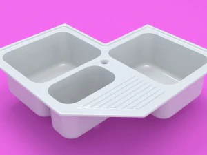 wastafel dapur Model 3D