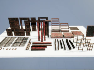 old factory modular package fbx-ue4 3D Model