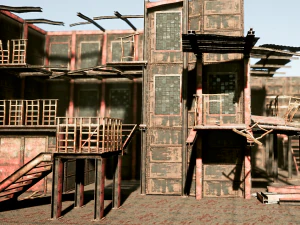 old factory modular package fbx-ue4 3D Model