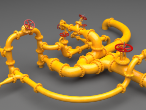 pbr industrial pipes 3D Model