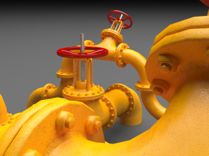 pbr industrial pipes 3D Model