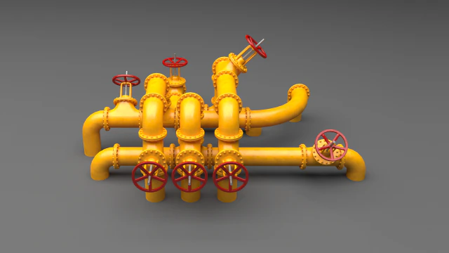 pbr промислові труби великі 3D Модель .c4d .max .obj .3ds .fbx .stl .blend 