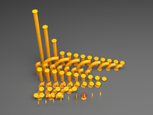 pbr industrial pipes large 3D Model