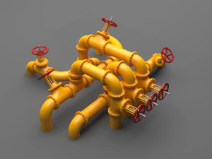 pbr промислові труби великі 3D Модель